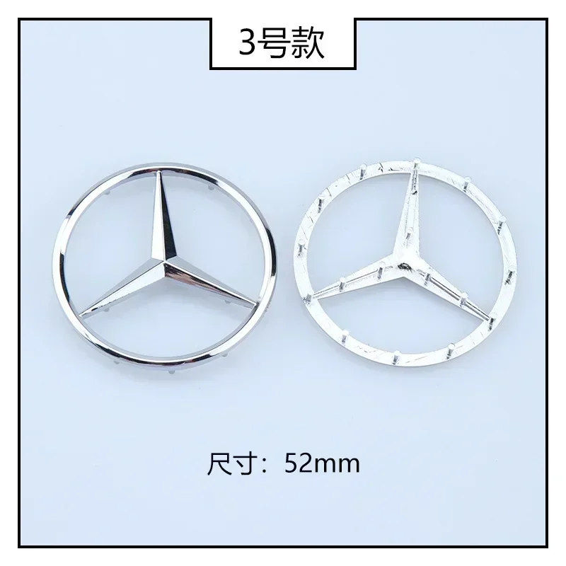 52/58mm ABS Car Steering Wheel Emblem with Pins Cover for Mercedes Benz AMG A63 W166 W212 W213 W246 W176 W177 W205 C180 C63 W167