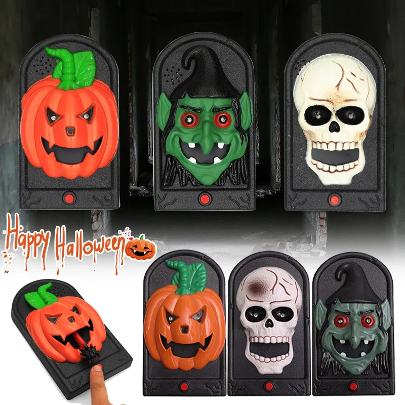 Horror Tech Doorbell Prank Motion Activated Scream Sound Effect for Halloween Instant Scare Jump Prop with Terrifying Voices