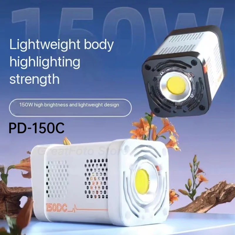 Rawray PD-150DC Portable Photography LED Video Light 2800K-6500K APP Control 150W COB Fill Light CRI 96+ Studio Photo Lamp