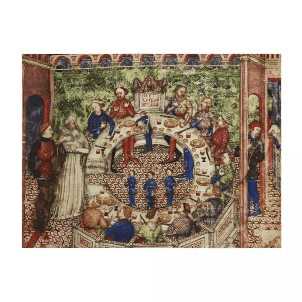 

Merlin Introduces Galahad to King Arthur and the Knights of Round Table Throw Blanket Blankets For Sofas Stuffeds anime Blankets