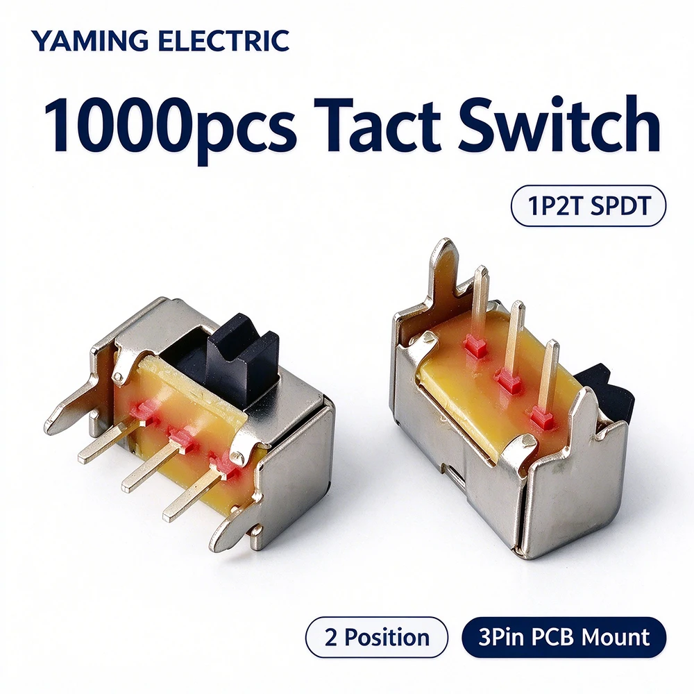 1000Pcs/Lot SK12D07VG Mini Side Knob Slide Switch 1P2T 2 Position SPDT PCB Mount Toggle Tact Switch