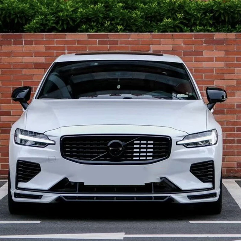 For Volvo S60 V60 2020-2025 Front Bumper Lip Chin Diffuser Splitter Bodykit 3Pcs/Set Painted Varied Color Exterior Accessories view 2