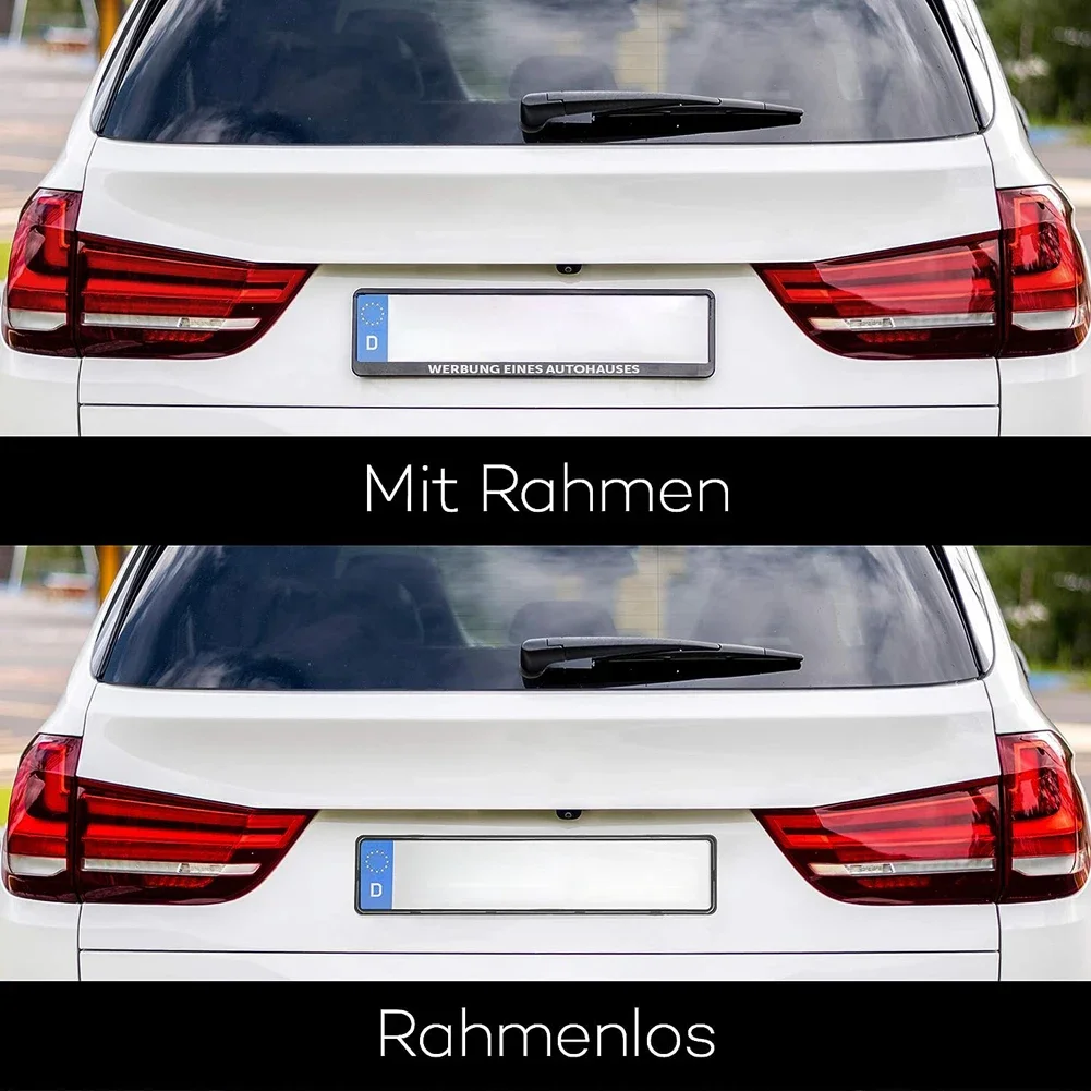 European/American Car License Plate Frame Holder 52x13cm 2Pcs Plastic Car License Plate Frame Waterproof Holder Auto Accessories