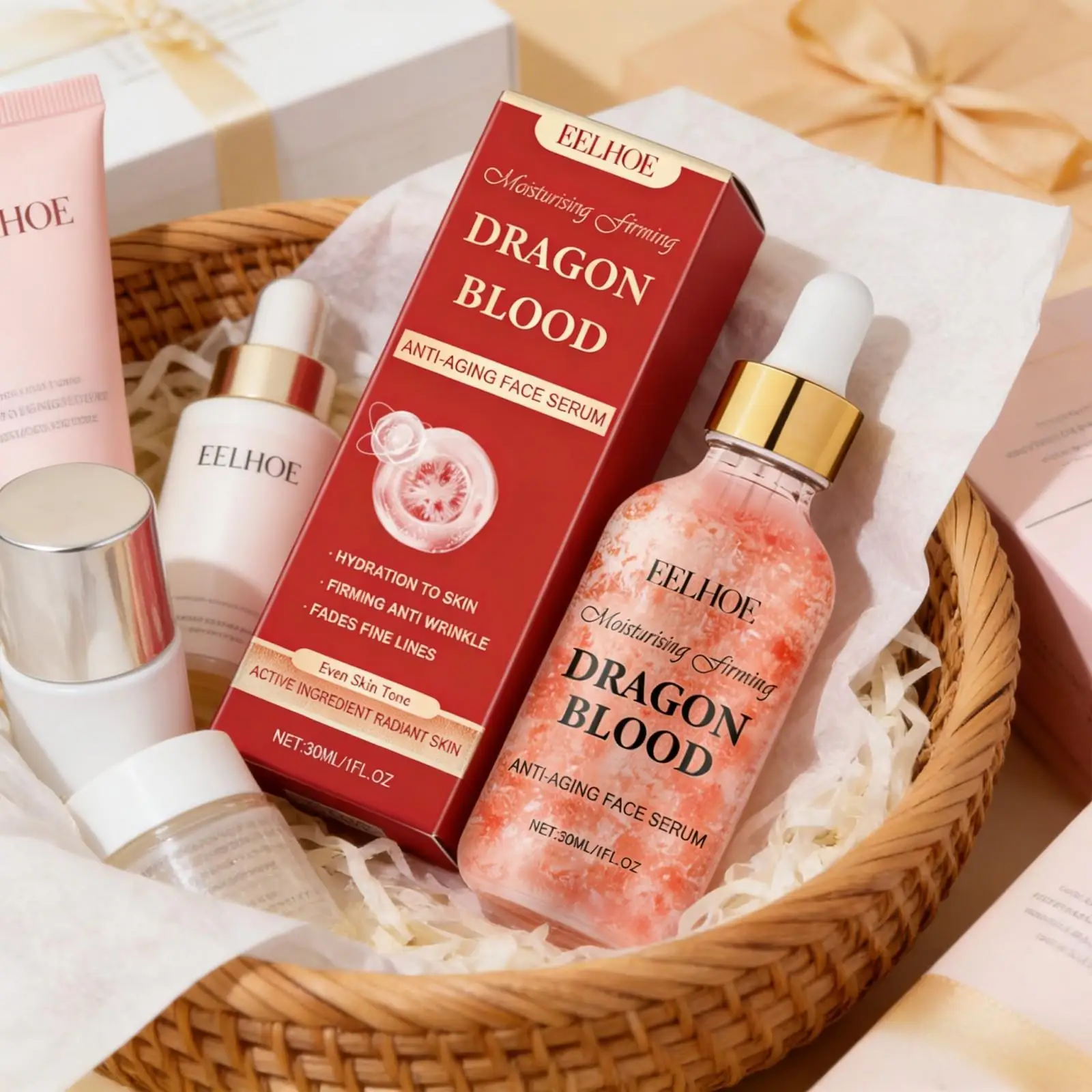 Suero de Sangre de Dragón EELHOE, Reafirmante de la Piel, Hidratante, Rejuvenecedor Facial, Hidratación Profunda, Cuidado Facial, Suero Antiarrugas 30ml