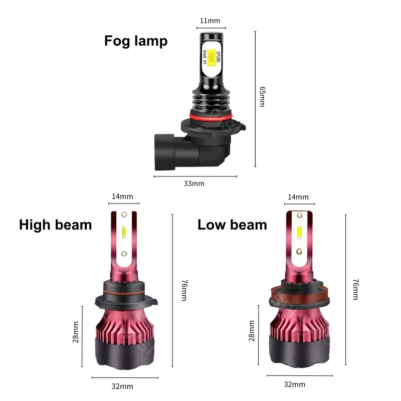 Replace led headlight fog 9005 High Beam H11 Low Beam H10 Foglamp For Ford F150 2015 2016 2017 2018 2019 2020 2021 2022 2023