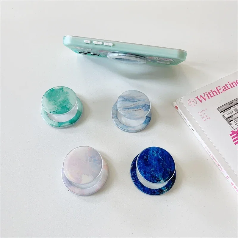 Популярный Модный популярный держатель для телефона с мраморным рисунком, универсальный магнитный кронштейн на присоске для магнитной подушки безопасности, чехол-подставка