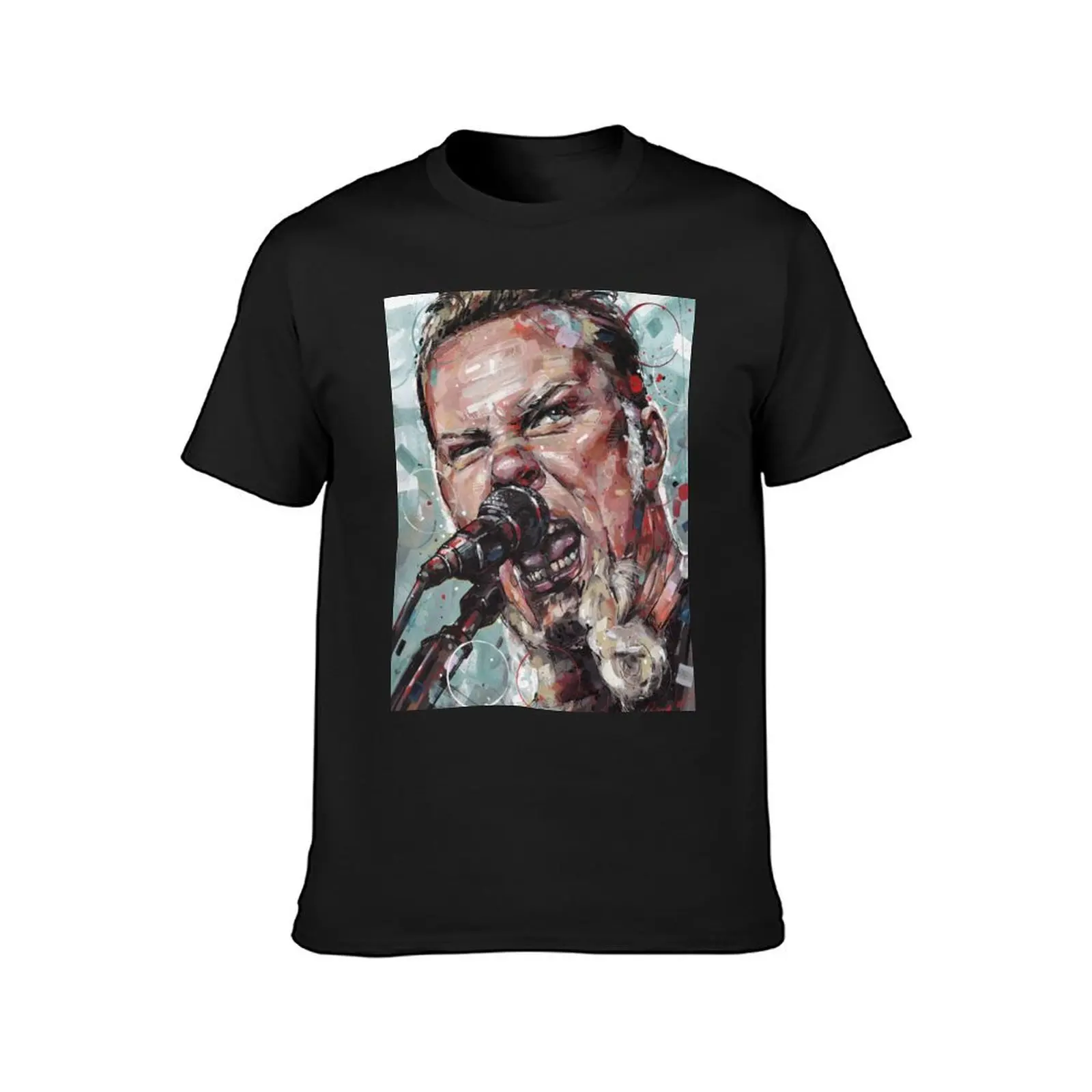 James Hetfield painting T-Shirt plain tops tees Short sleeve tee t shirts for men pack