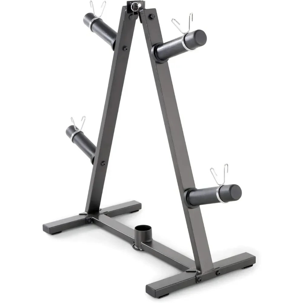 

Home Gym A-frame Organizer for 2-Inch Weight Plates and Bar, 300 lbs Capacity PT-5740