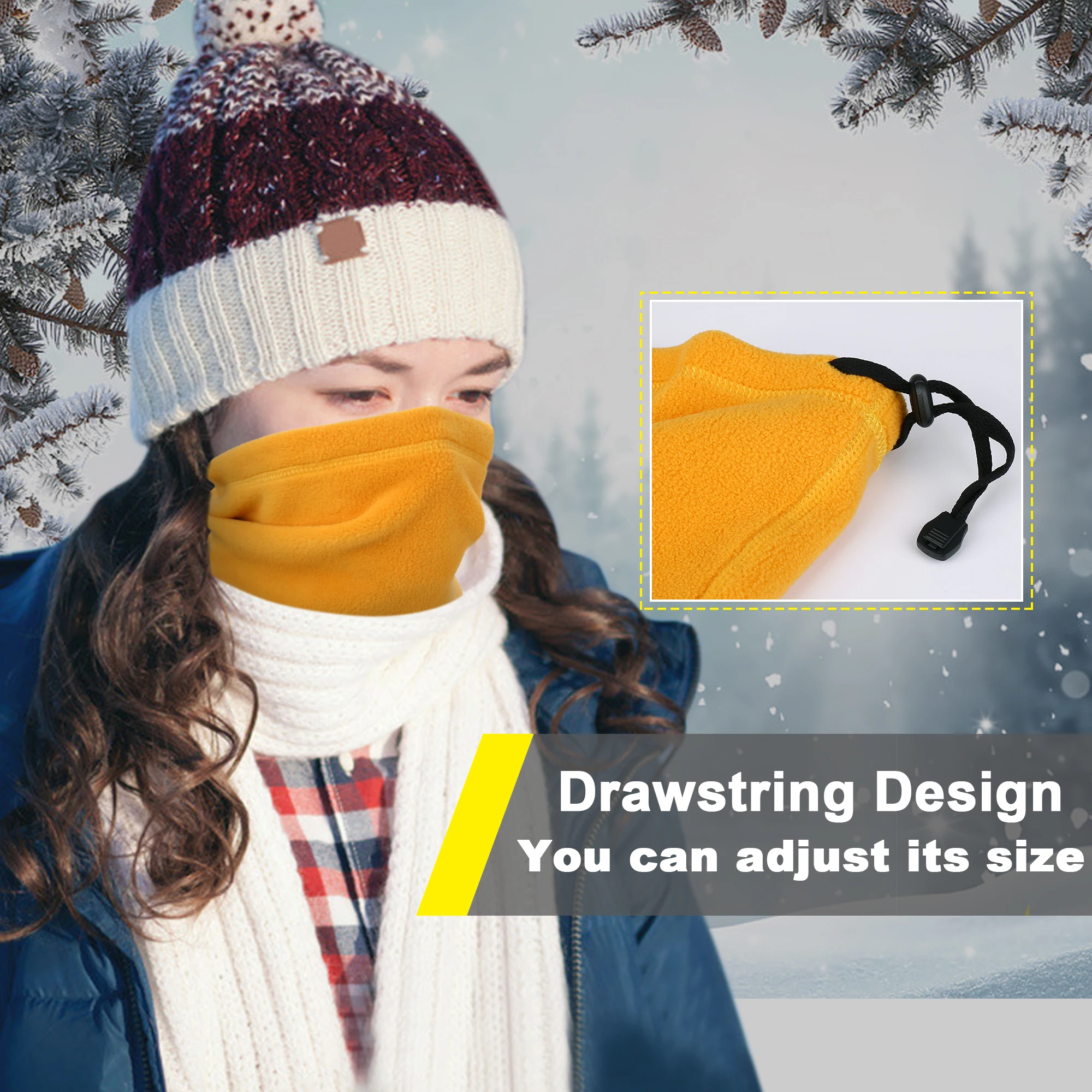 Winter Sports Thermal Bandana Half Mask Face Cover Hiking Cycling Training Snowboard Ski Neck Warmer Gaiter Tube Scarf Women Men