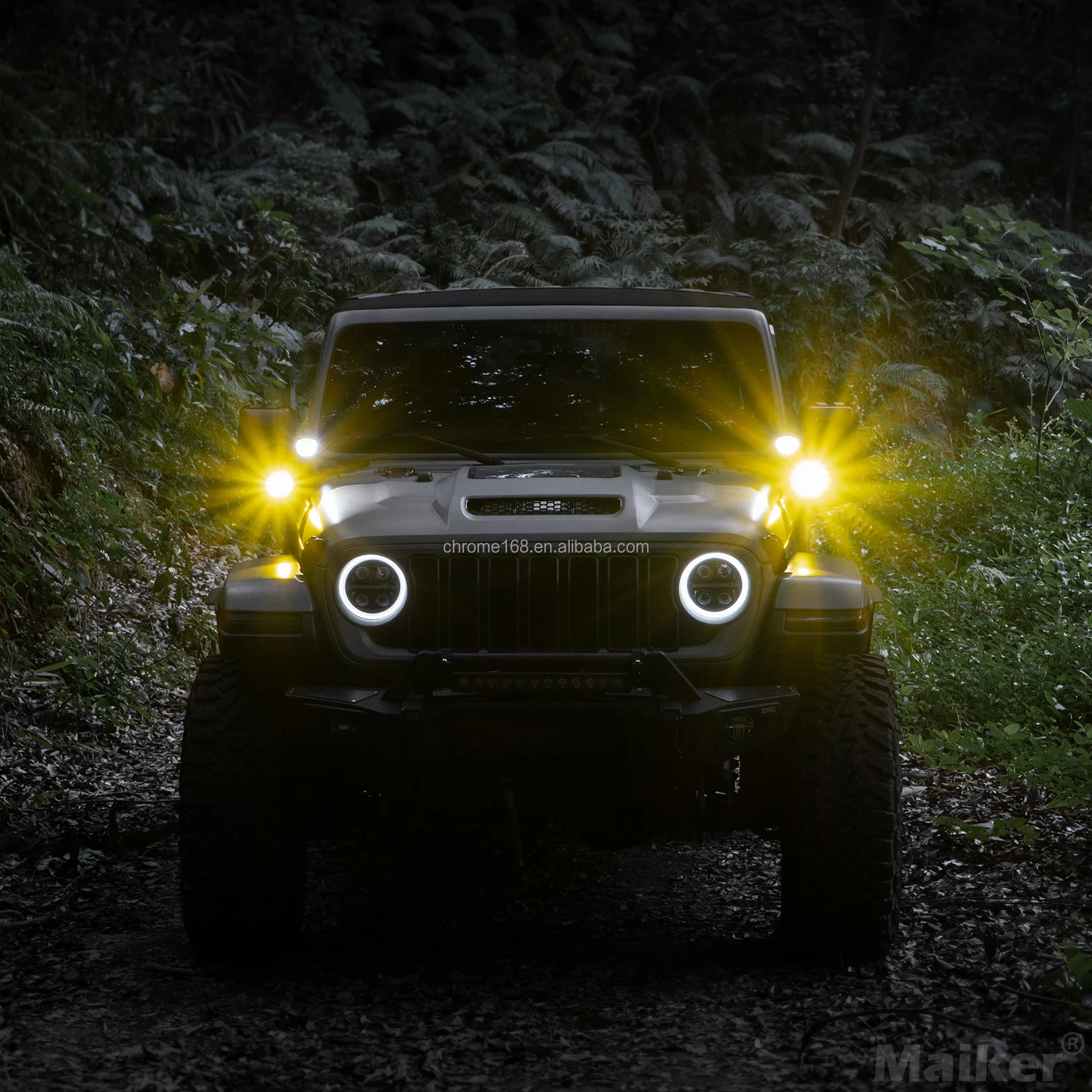 OMU 3'' A-pillar LED Light Low Beam 45W High Beam 64W With Wire Harness for Universal Model Spotlight Accessories view 6