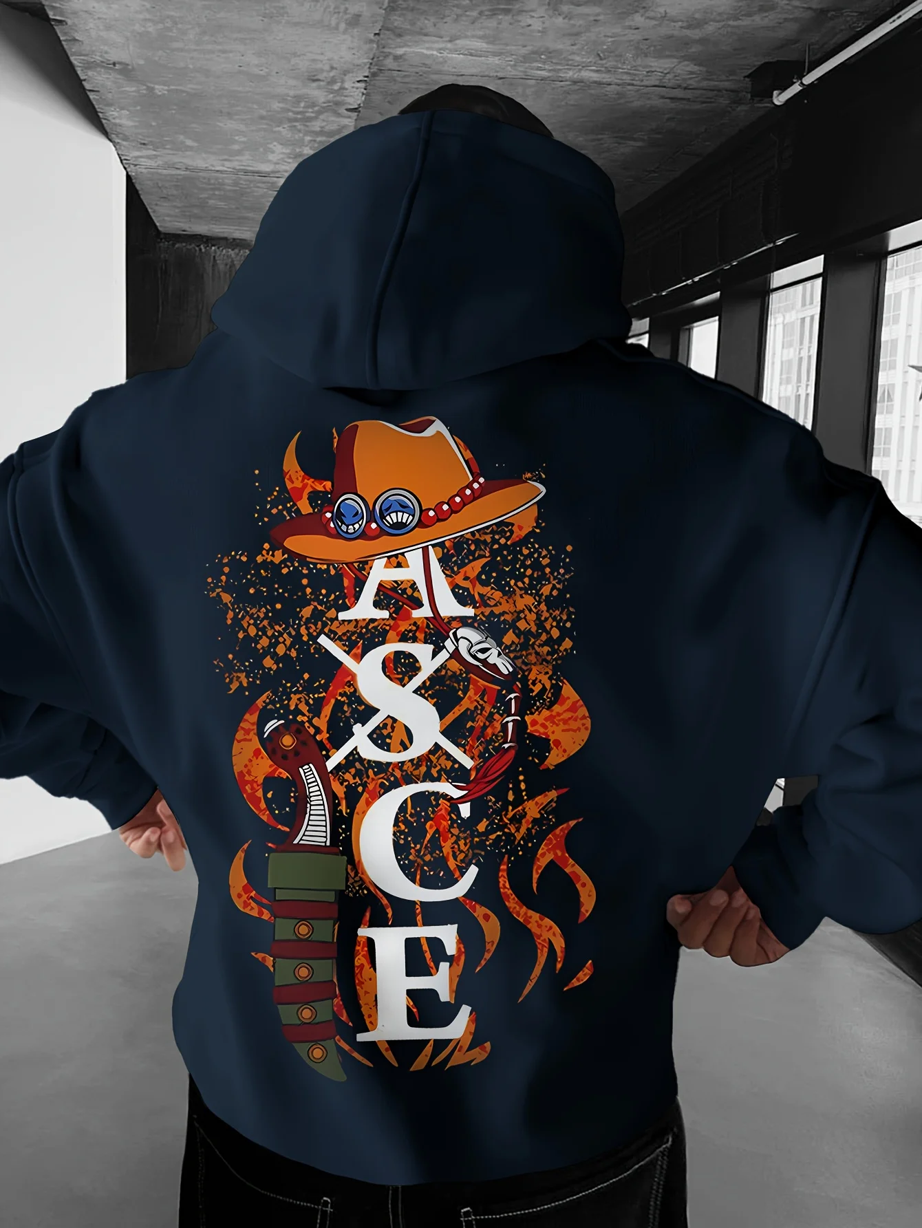 

Men'S Hoodie with Vibrant Cartoon Character Print Pullover, Machine Washable