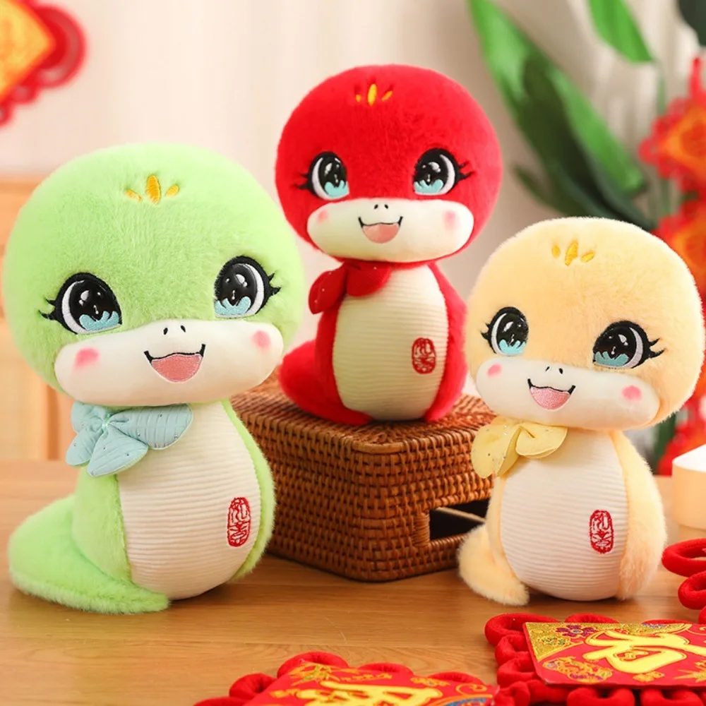 Chinese Traditional Snake Plush Toy for Boys Girls Soft Stuffed Gift with Cute Design 2025 New Year Gift Snake Year Mascot Doll