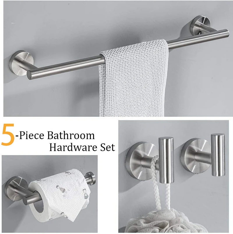 

Крючок для халата из нержавеющей стали, вешалка для полотенец, барная полка, держатель для туалетной бумаги, матовое золото, набор аксессуаров для ванной комнаты