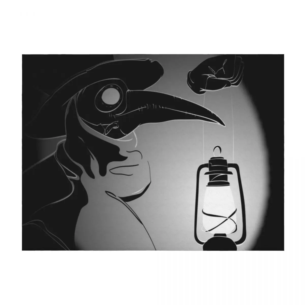 

Plague doctor print, Plague doctor art, Plague Doctor Steampunk Horror Scary halloween decor, Throw Blanket
