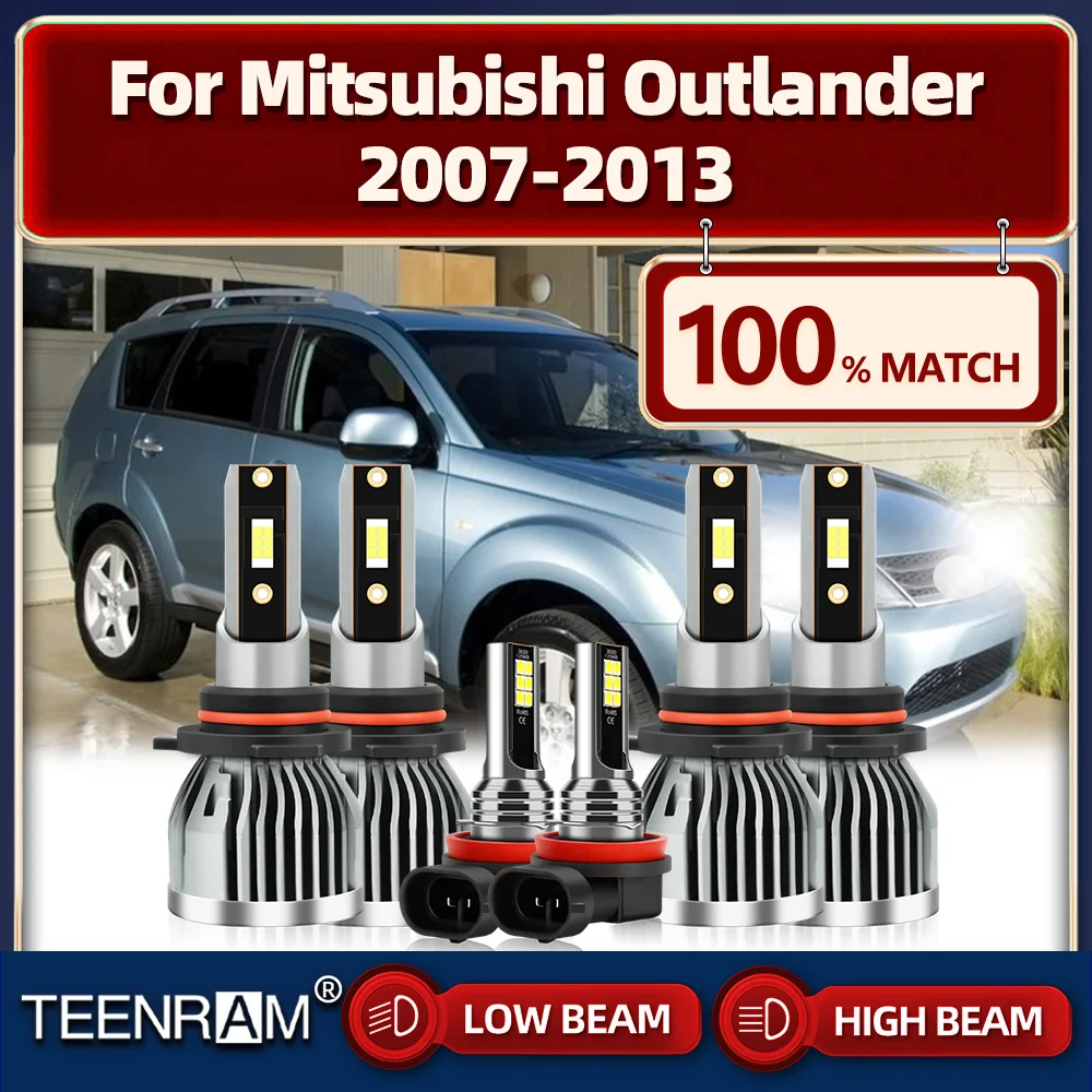 

Canbus LED Headlight Bulbs 60000LM Car Headlamp 6000K Turbo Fog Light 12V For Mitsubishi Outlander 2007-2009 2010 2011 2012 2013