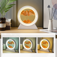 3D Quicksand Table Lamp Sandscape Moving Sand Art LED Hourglass Night Light Flowing Sand Painting Bedside Lamps Home Decoration