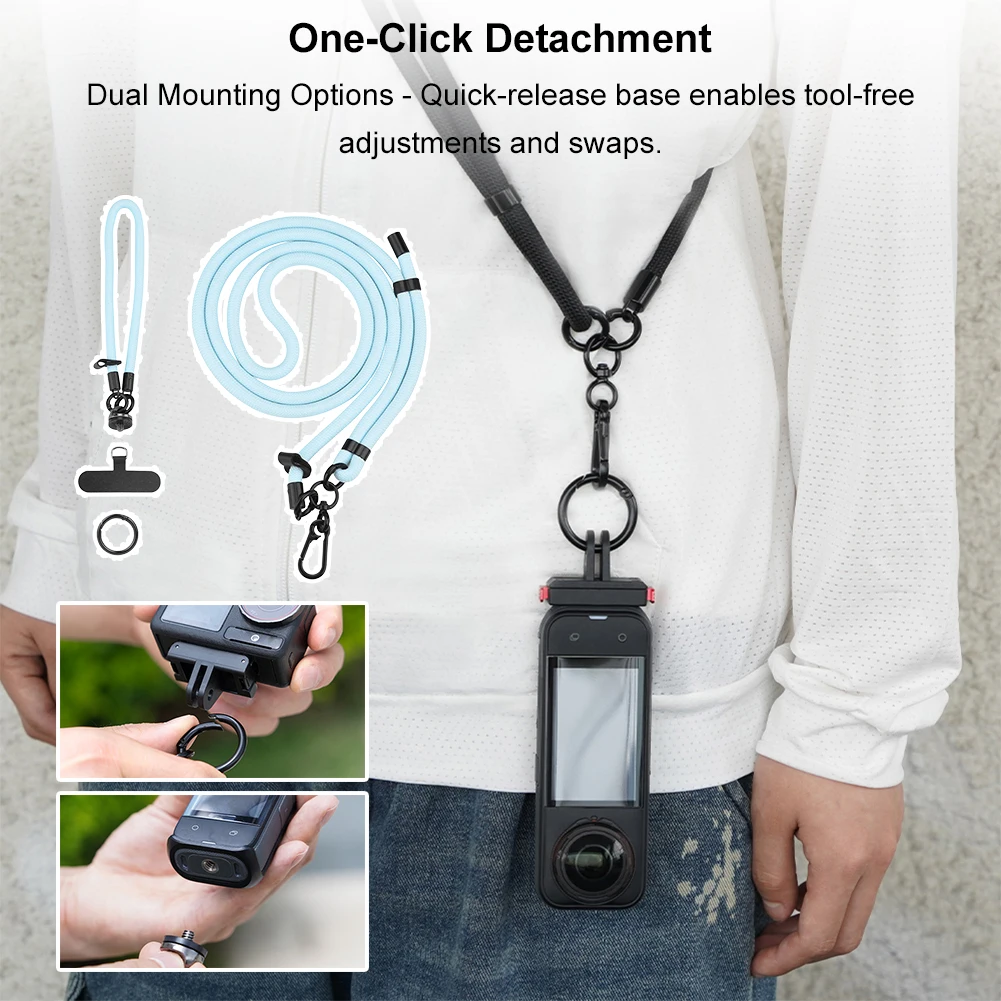 كاميرا الحركة حبل ارتداء مقاومة كاميرا السفر حمل الحبل كاميرا رياضية قابلة للفصل Crossbody الحبل ملحقات كاميرا العمل