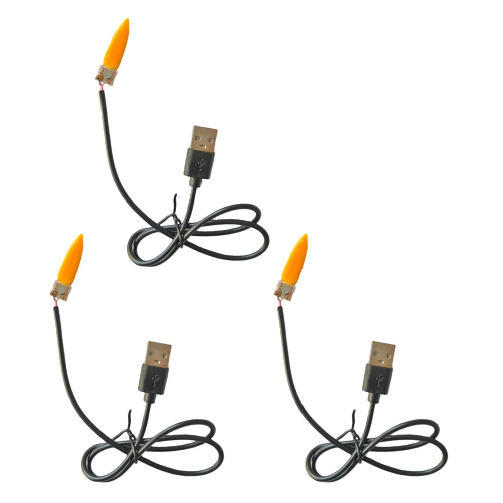 For Karaoke Nights As Shown In The Figure USB Flame Lamp Portable Lighting Accessory Simulated Candle Light Compact Design