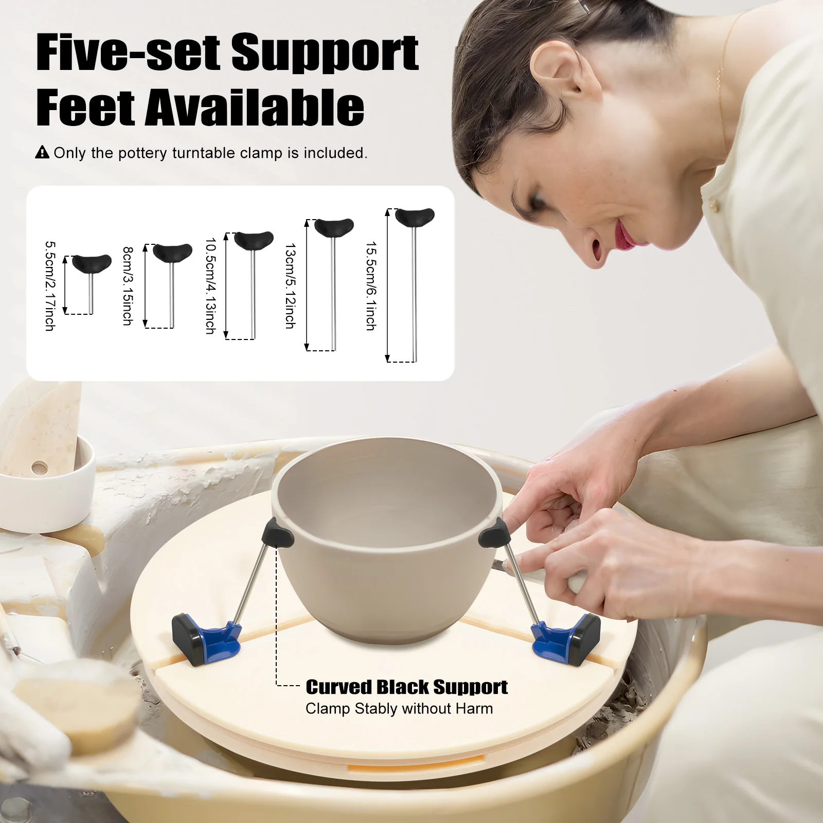 

Pottery Machine Turntable Clamp Pottery Trimming Tool Ceramic Art Repair Tool Ceramic Holder Centers Clip Pottery Fixing Clamp