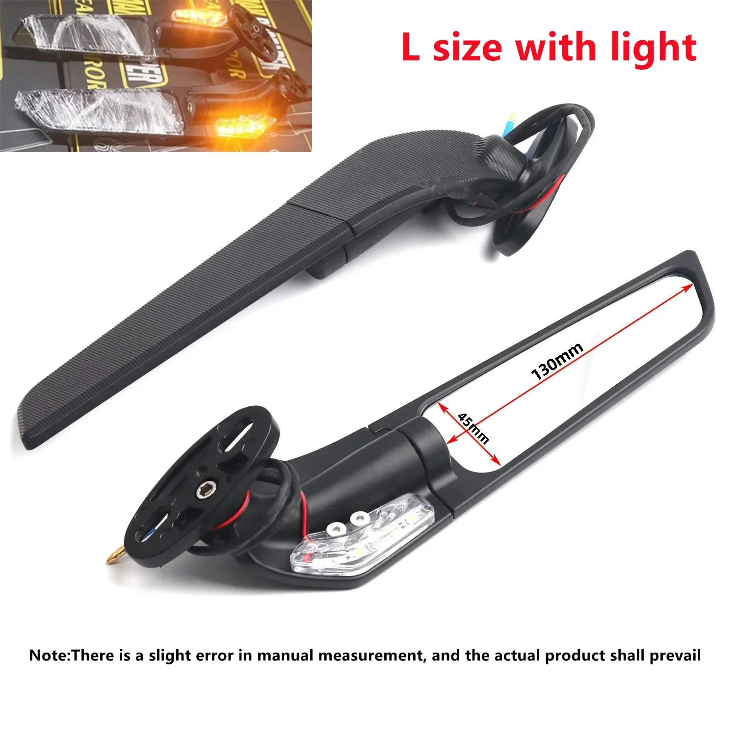 Wind Wing Rotating Rearview Mirror For Suzuki GSXR 600 750 1000 K8 GSX1300R GSX650F GSX-R ZX10R Modified Motorcycle Mirrors