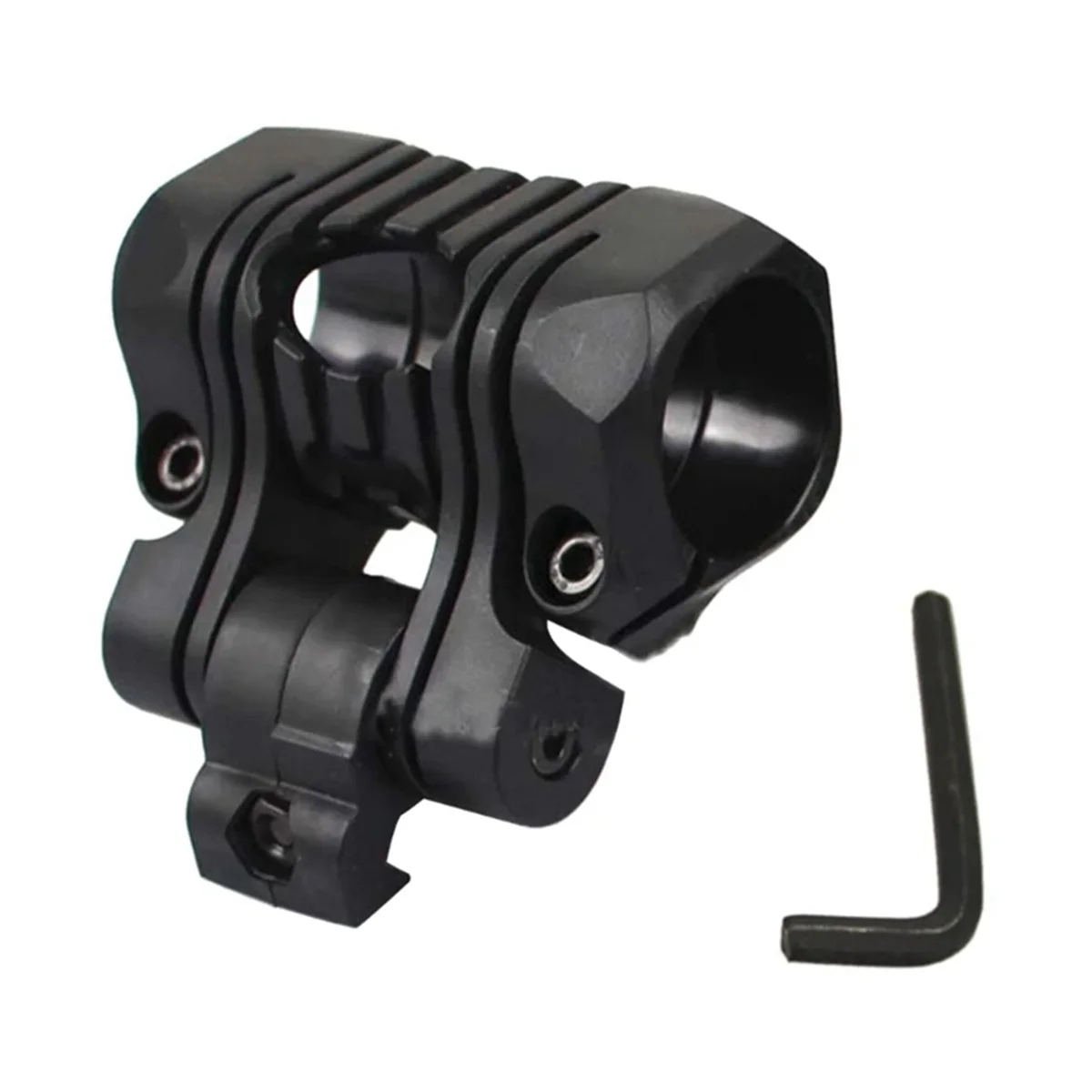 Helmet Special Lighting Flashlight Rail Helmet Accessories 25mm 5 Position Torch Clamp Torch Holder,Black