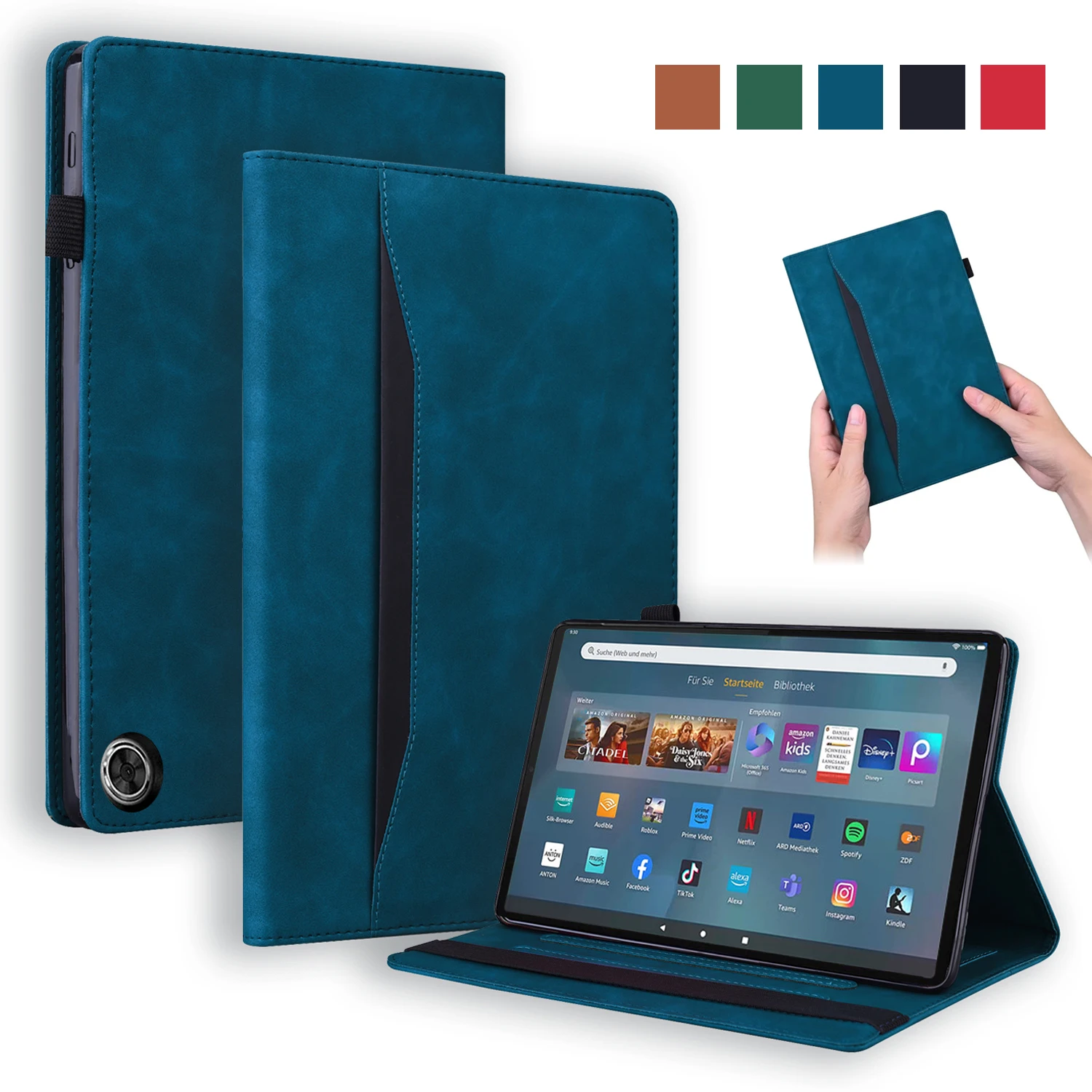 

For Fire Max 11 Case 11" Luxury PU Leather Flip Cover For Funda Amazon Fire Max 11 Tablet Case For Fire Max 11 2023 Cover