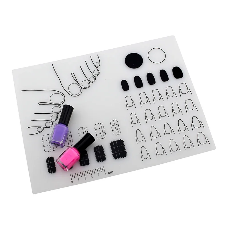 مربع لينة سيليكون تو مسمار منصات الايبوكسي الجدول الحصير ملء منصات خاصة أظافر منصات أدوات التجميل