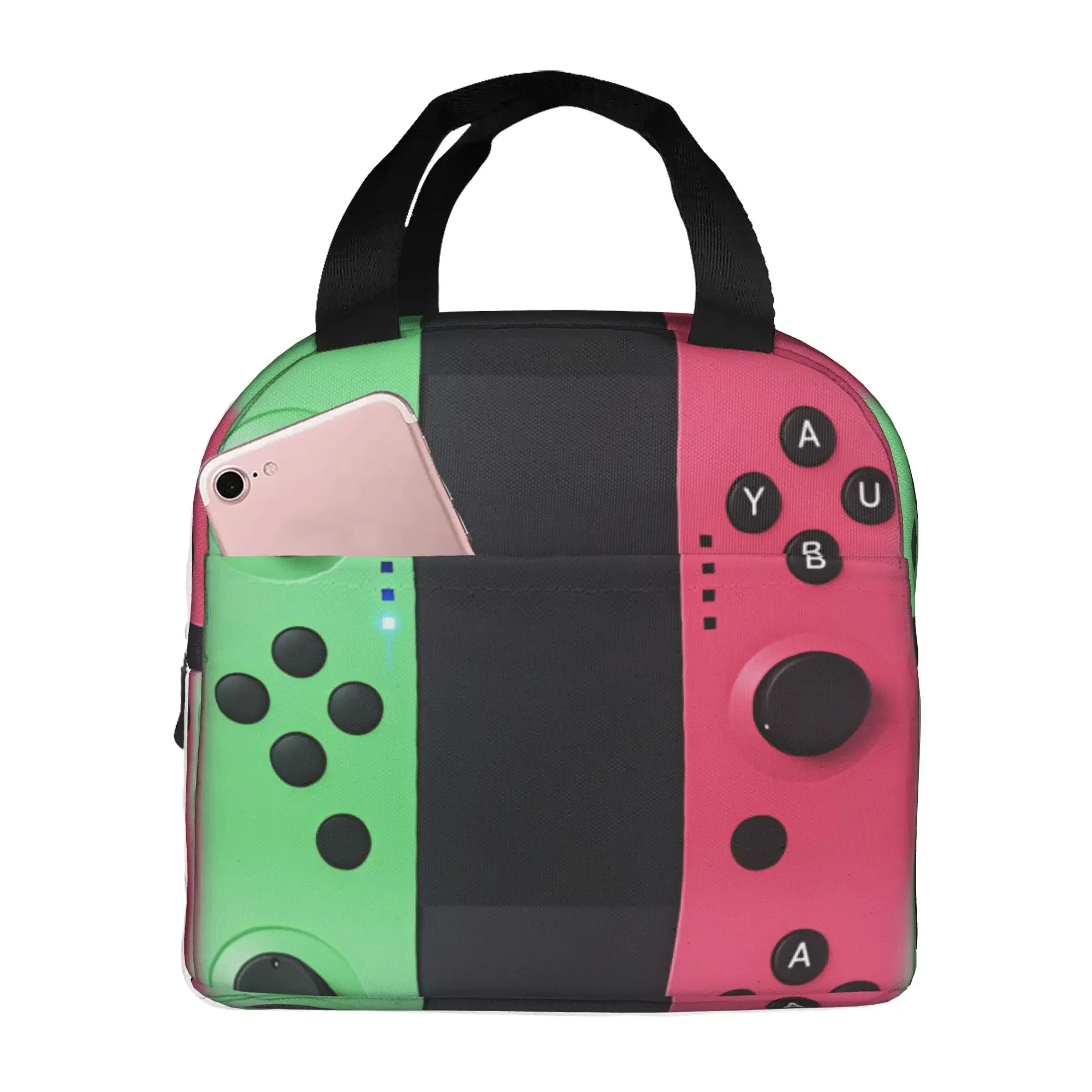 GamePad Games Console Cartoon  Insulated Lunch Bag for Women Portable  Cooler Thermal Lunch Tote Office Work School