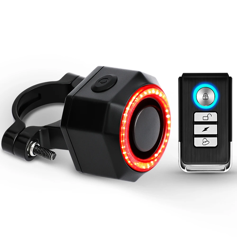 AliExpress Rockbye Smart Bike Taillight with Brake Sensing Cycling Horn Waterproof Remote Control Rear Light Anti-Theft Bicycle Bell Lamp