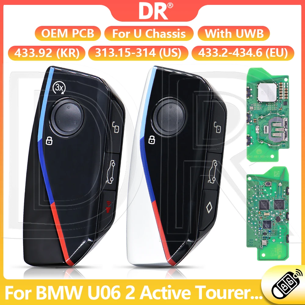 DR3 Original PCB U Chassis ID49 WUB 314 433 434 Car Remote Key For BMW U06 U10 U11 U12 U25 X1 X2 IX1 IX2 MINI Countryman 2021+