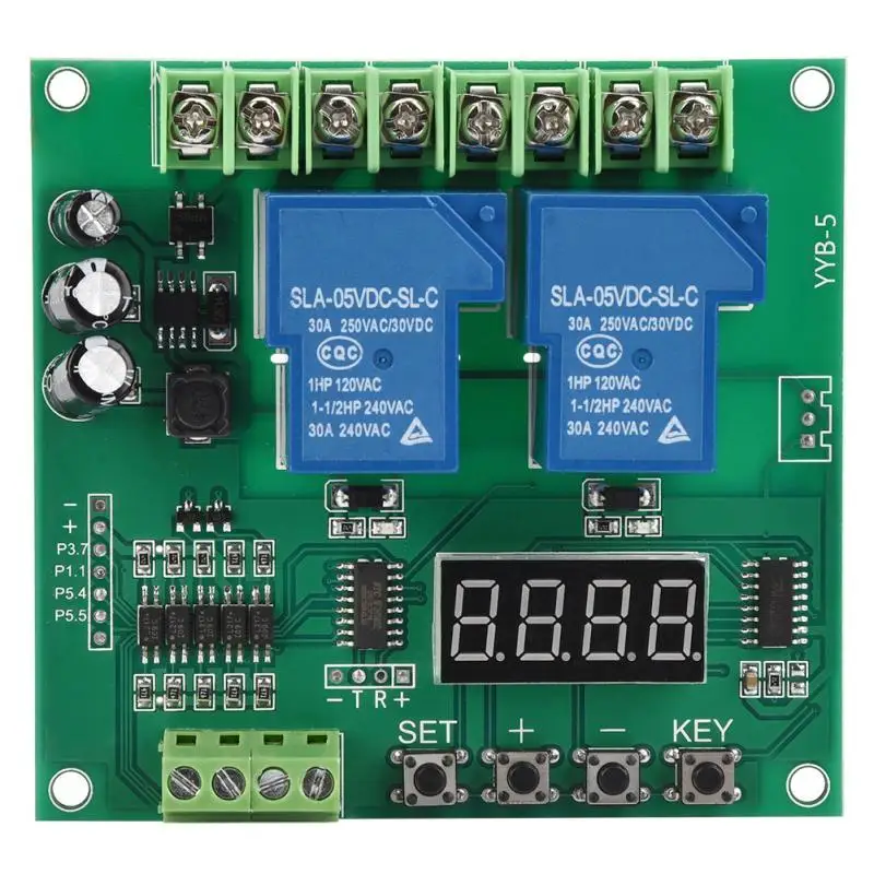 Scheda di controllo motore DC/AC 7V-27V YYB-5 con due relè di ritardo e funzione di retromarcia