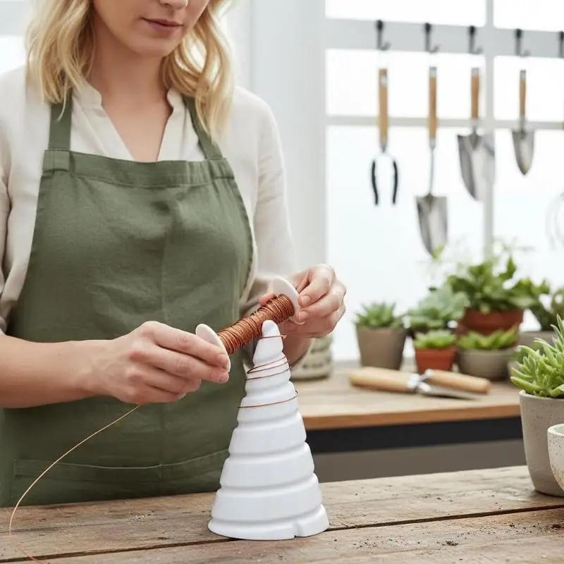 Electroculture  Wire Hand Tool Antenna Winding for Gardening Flower Pots Simple Operation for Beginners Home Use