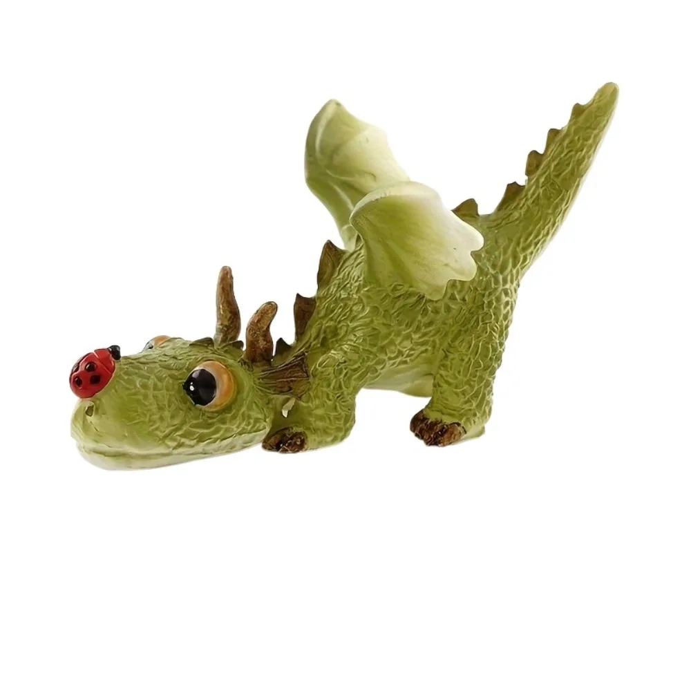 الحرف اليدوية البسيطة لطيف التنين زخرفة تمثال تحصيل التنين تمثال راتنج مقاوم للماء عرض نماذج الديناصورات