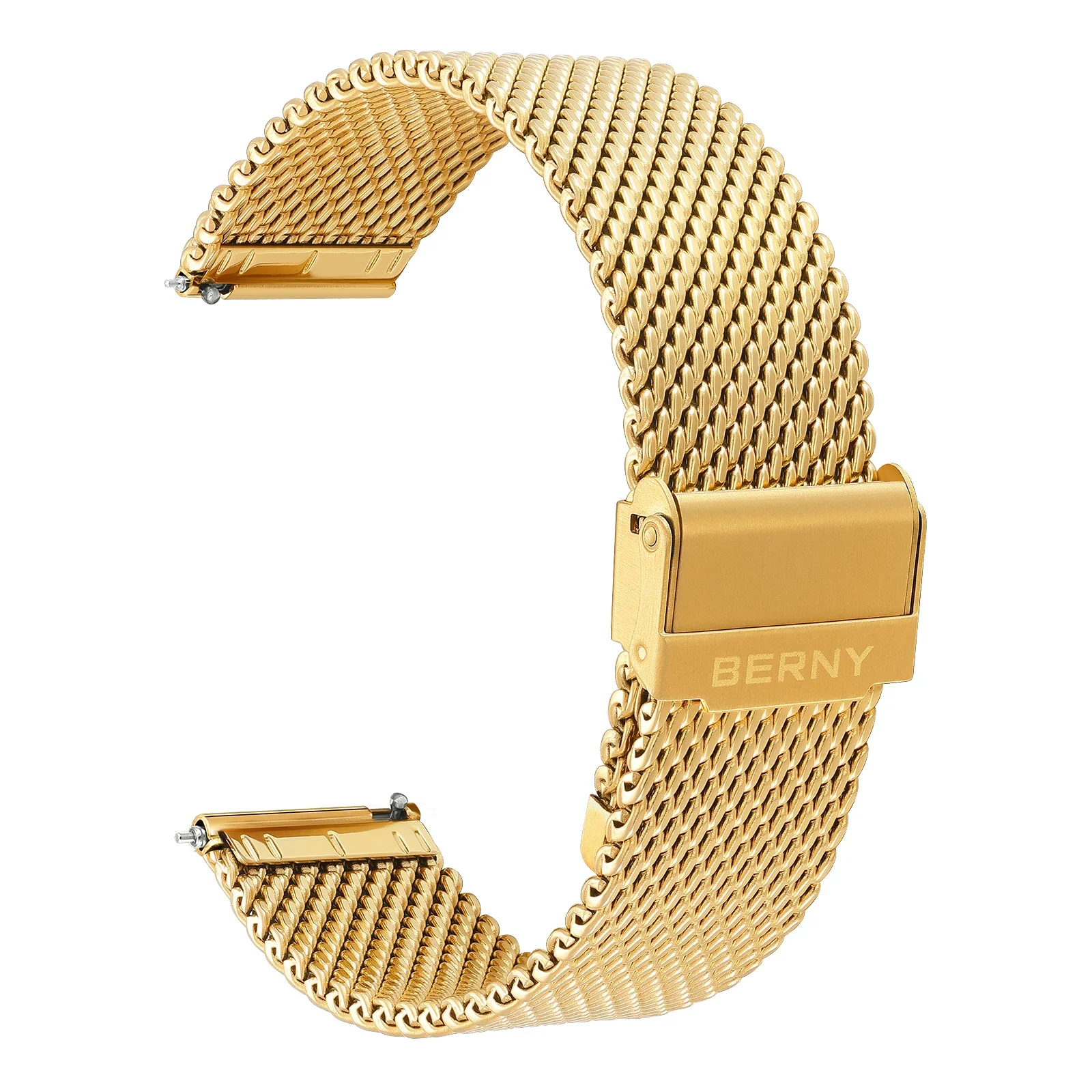 BERNY Uhrenarmband aus Edelstahl 304, bunte Uhr, ersetzt Band, hochwertig, raue 1,0 mm gewebte Haut, atmungsaktives Uhrenzubehör