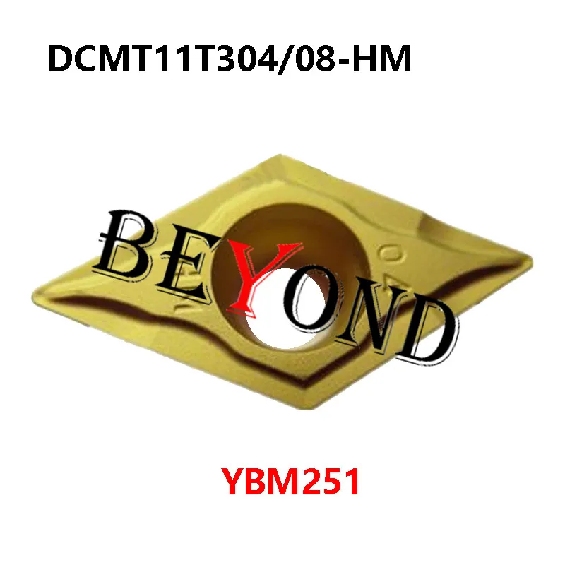 

DCMT11T304-HM YBM251 DCMT11T308-HM YBM251 100% Original Carbide Inserts Lathe Cutter Processing Steel DCMT 11T304 11T308 CNC