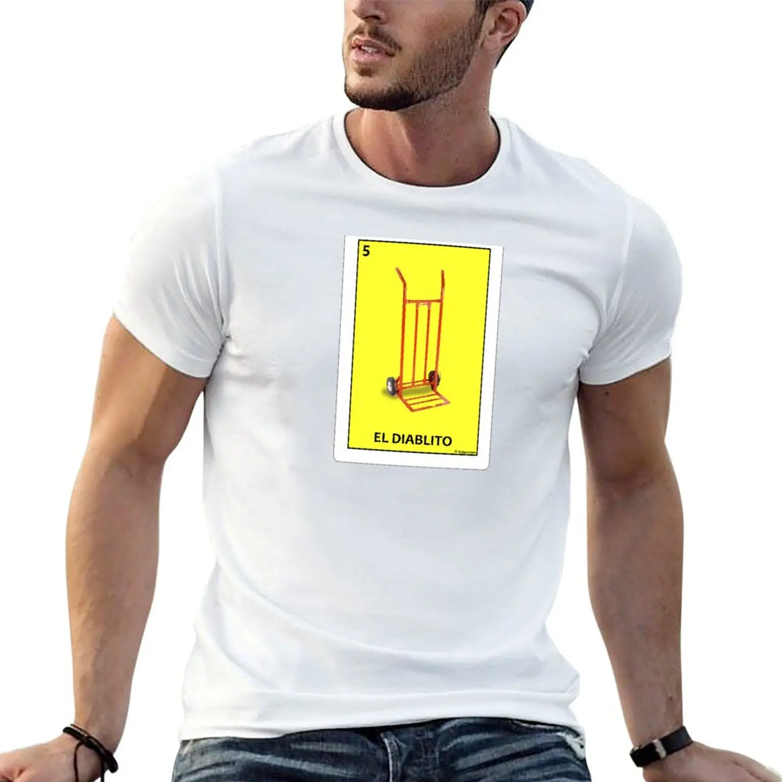 Tarjeta de El Diablito - Camiseta The Little Devil Card, camisetas para hombre, camisetas divertidas, camisetas de algodón, camiseta 100% de algodón