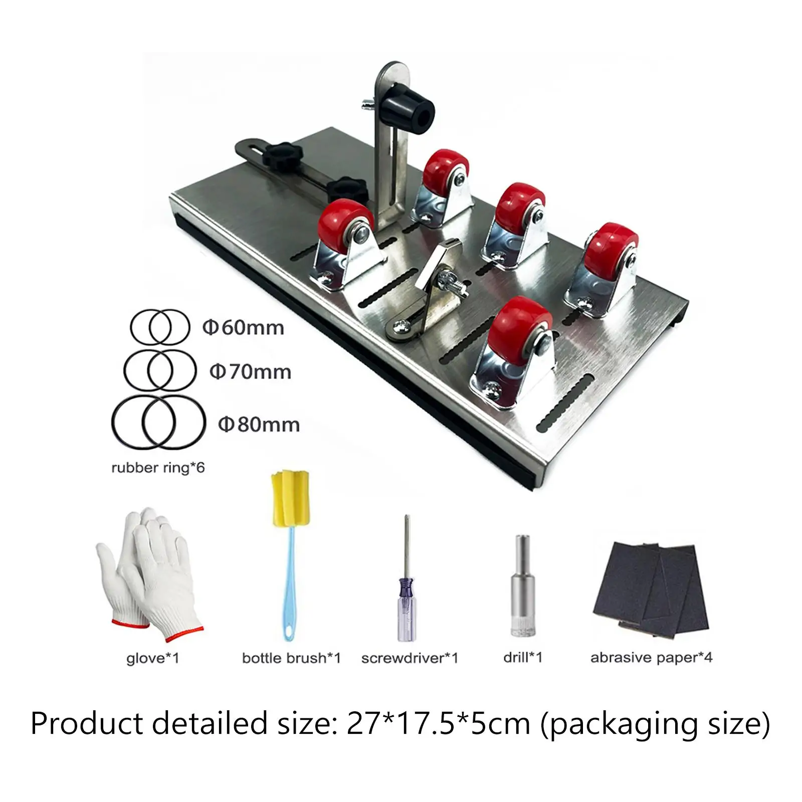 Glass Bottle Cutter Set Stainless Steel Making Candlesticks Vases Glass Cutting Tool for Cutting Wine Round Bottles Champagne