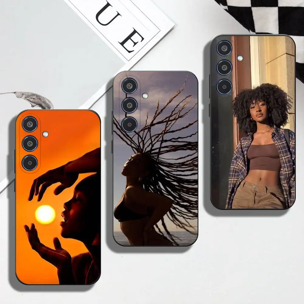 Black girl A-Afro Phone Case For Samsung Galaxy A12 13 Note 10Pro 20Ultra A20 21 30 31 40 41 A71 72 Cover TPU Protective Soft