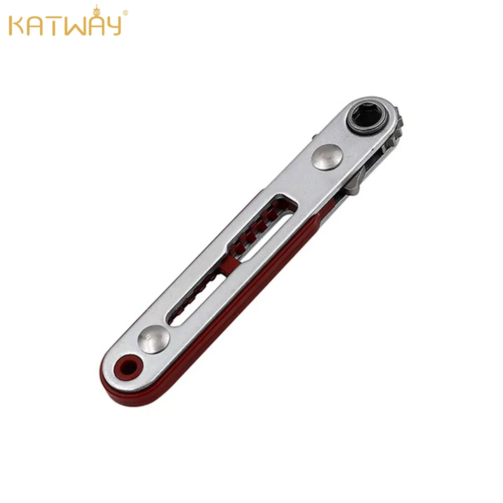 

KATWAY двунаправленная храповая механизма вперед и назад, многофункциональный коленчатый ключ с плоской головкой, крестовая отвертка, шлицевой инструмент HH-AA413