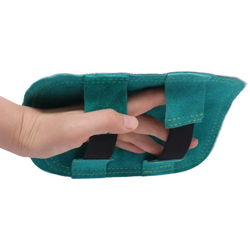 High Temperature Resistant Welding Gloves Pad Fireproof Thickening Aluminized Back Welding Hand Pad Comfortable Cowhide