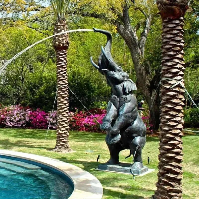 Wmwmnu Life Size Bronze Elephant Fountain Outdoor Decoration for Sale