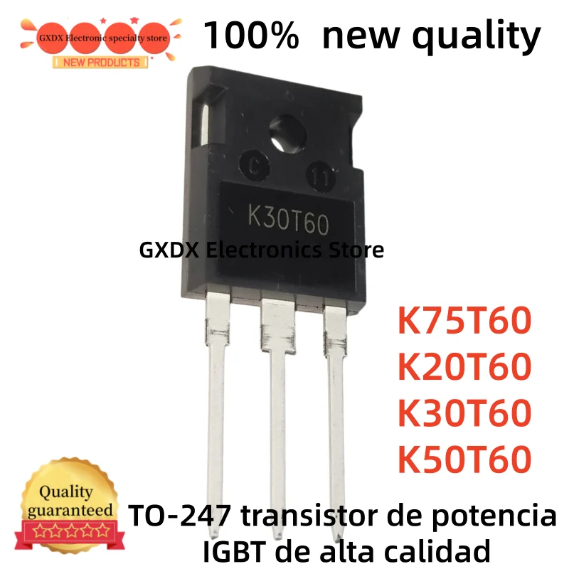 10-20pcs 100% new K30T60, K50T60, K75T60, K20T60 TO-247 20T60 30T60 50T60 75T60 high quality IGBT power transistor