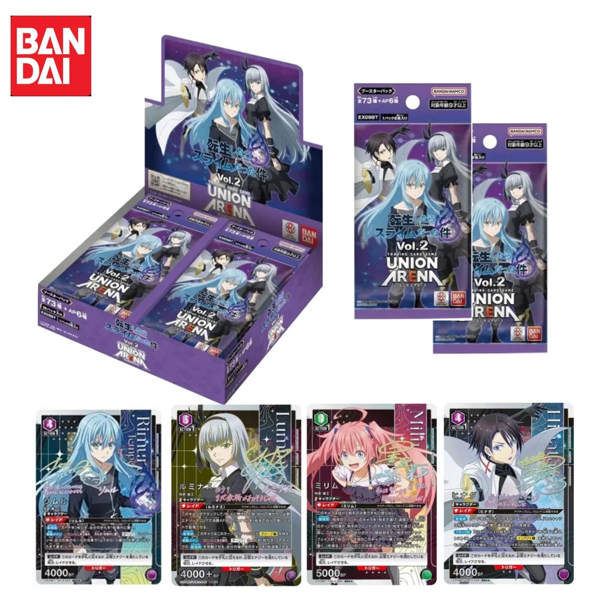 

Bandai Union Arena Trading Card Game Booster Box That Time I Got Reincarnated As A Slime Vol.2 EX09BT Anime Collection Kids Gift