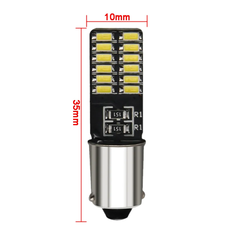 BA9S 12V 3014 Chips LED carro lâmpada para leitura, luz instrumento