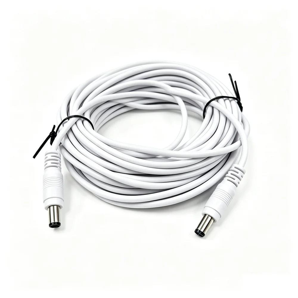 12V Extension Cord 5.5mm x 2.1mm DC Male To Male Extender Wire Security Camera Power Cable 1M/3M/5M/10M
