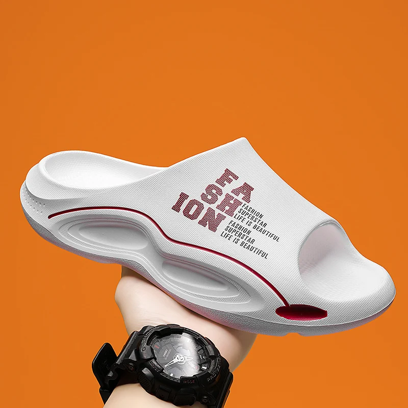 

Новинка 2023 года, мужские тапочки, уличная летняя трендовая пляжная одежда, молодежные спортивные сандалии двойного назначения, удобная резиновая подошва