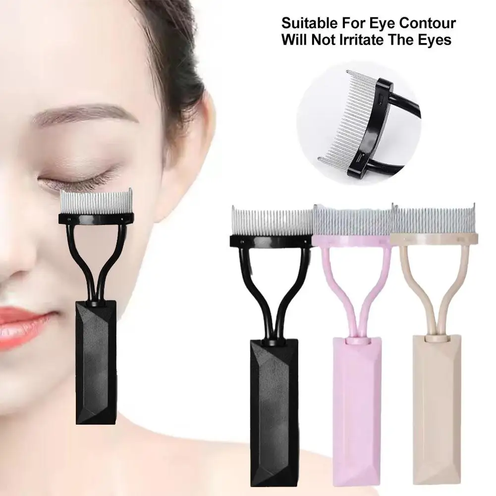 Peigne séparateur de cils, 1 pièce, brosse de maquillage en métal, outil de beauté H2Q2