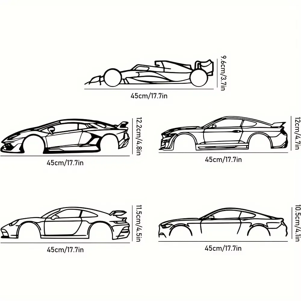 Decorative Hot Border Metal Line Art Designed Specifically for Passionate Automotive Aficionados Looking To Create Wall Displays