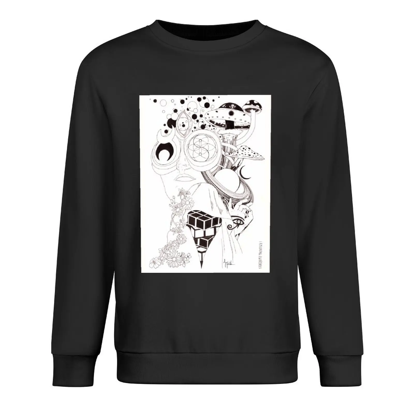 

Loving Awareness by ily frills Pullover japanese style male clothes blouse men's sweat-shirt set oversize sweatshirt