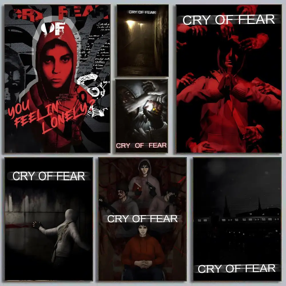 Gaming C-Cry Of Fear Poster Self Adhesive Wall Art Decor for Bedroom Living Room Office Home Decor Gift